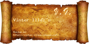 Vinter Illés névjegykártya